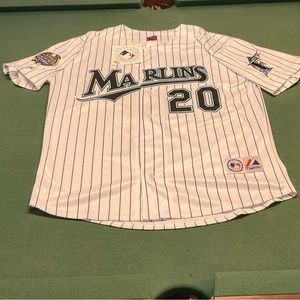 Majestic Miguel Cabrera Florida marlins throwback baseball Jersey Size XL